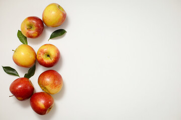 Apples red on monochrome background
