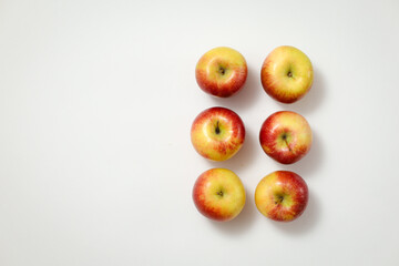 Apples red on monochrome background