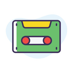 Music cassette vector icon