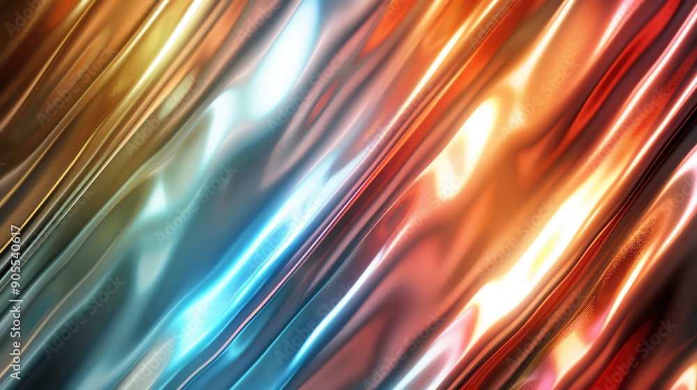 Poster vibrant wave of reflective colors creates a stunning visual that adds depth and texture to any creat