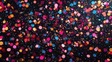 Abstract background with a colorful, confetti-like scatter effect