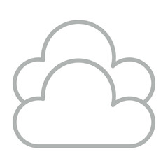 Cloud Vector Line Grey Icon Design