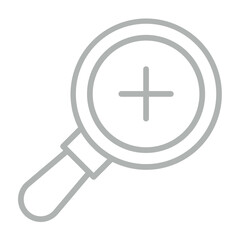 Fototapeta premium Zoom In Vector Line Grey Icon Design
