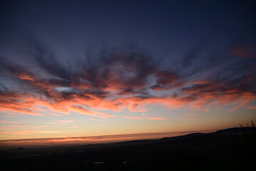 sunset in the mountains