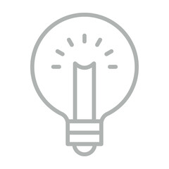 Idea Vector Line Grey Icon Design