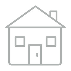 Home Vector Line Grey Icon Design