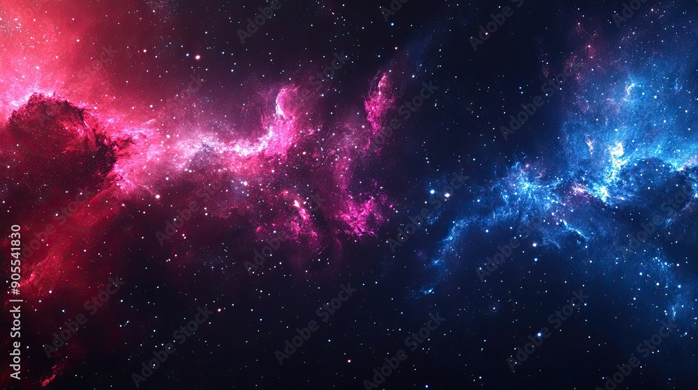 Wall mural abstract background with a cosmic feel, featuring galaxies and space elements