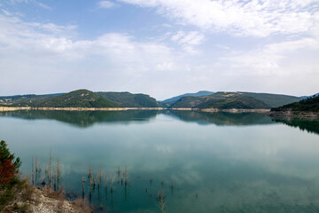 lake and mountains