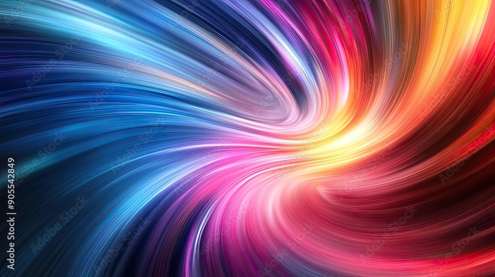 Poster abstract background with a dynamic motion blur effect in bold colors