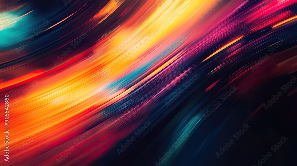 Poster abstract background with a dynamic motion blur effect in bold colors