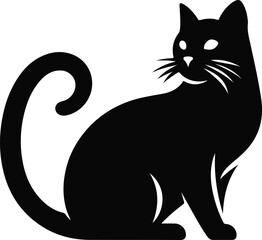 Cat silhouette vector illustration