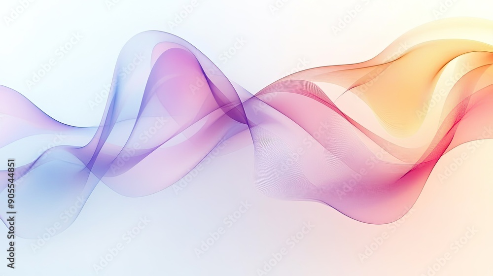 Aufkleber abstract background with a smooth, flowing gradient and soft, wavy lines