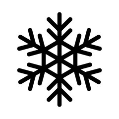 Snowflake icon in thin line style vector illustration graphic design