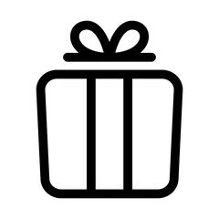 Gift icon in thin line style vector illustration graphic design