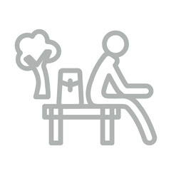 Fototapeta premium Rural Tourism Vector Line Grey Icon Design