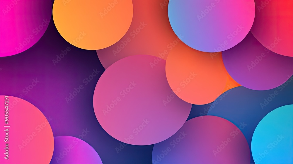 Poster abstract background with overlapping circles and soft gradients