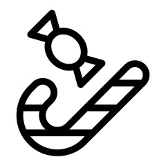 Candy icon in thin line style vector illustration graphic design