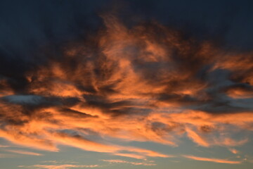sunset in the sky