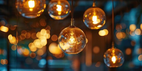 Nice light bulb decoration look. AI generation.