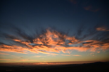 sunset in the mountains