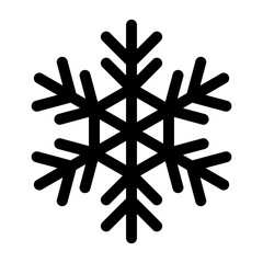 Snowflake icon in thin line style vector illustration graphic design