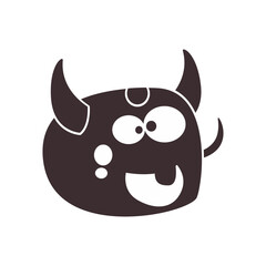 Halloween doodle silhouette Symbols Collection