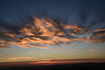 sunset over the mountains