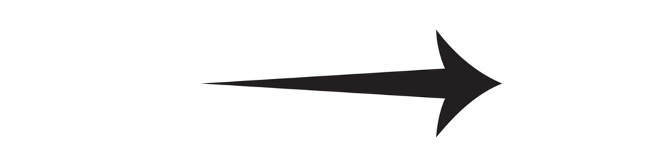 Black arrow icon on white background design eps 10