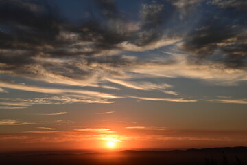 sunset in the sky