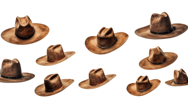 Cowboy hat pattern background.