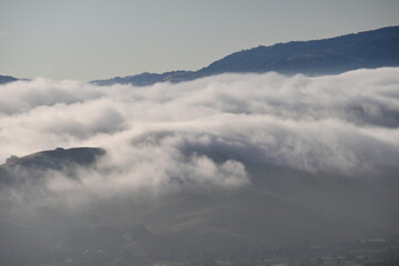 clouds over the mountains