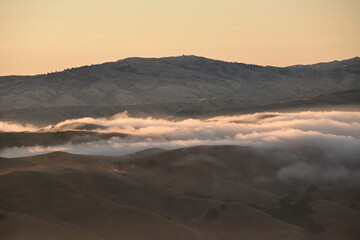 sunset in the mountains