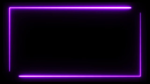 Neon lights motion loops square frame motion glowing background. Neon soft color live concert wall neon gradient web element.