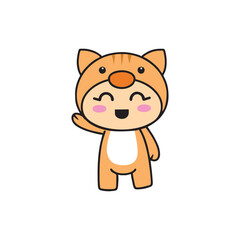 vector character animal costume cute