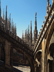 Vue perspective Cath&eacute;drale de Milan
