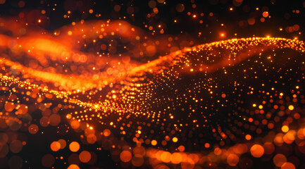 Obraz premium abstract illustration fire explosion glowing with a dazzling inferno of glittering heat and swirling smoke, embodying the elemental power