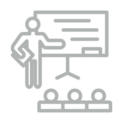 Teaching Vector Line Grey Icon Design