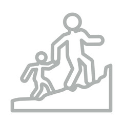 Mentorship Vector Line Grey Icon Design