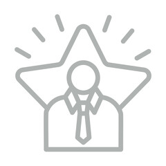 Role Model Vector Line Grey Icon Design