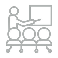Digital Training Vector Line Grey Icon Design