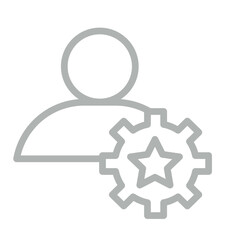 Talent Development Vector Line Grey Icon Design