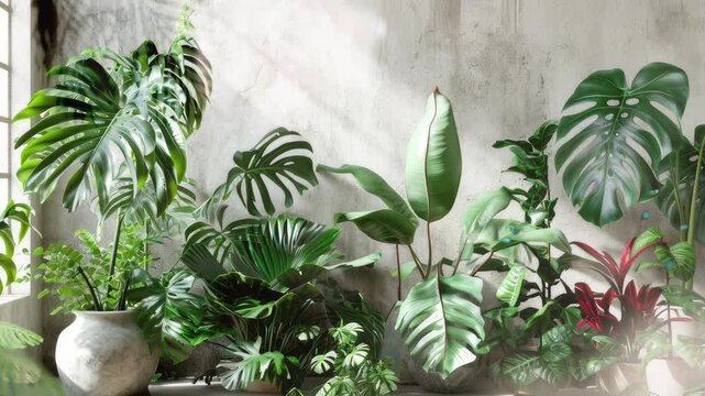vibrant anthurium in a lush tropical landscape a houseplant paradise