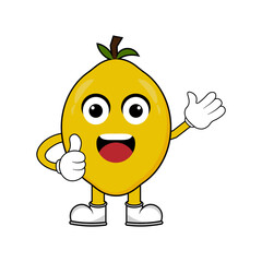 lemon mascot illustration vector. Illustration mascot isolated on white backgrounds