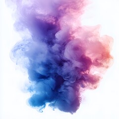 Fototapeta premium Ethereal smoke burst in soft pastels with a dreamy, flowing pattern, set against a transparent background.