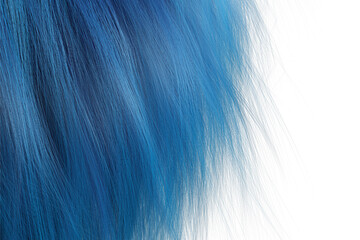 Blue hair with white background