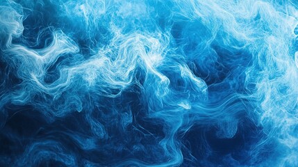 Obraz premium artistic abstract blue wave and smoke