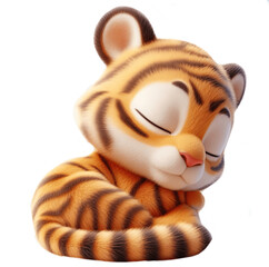 3D illustrations lion, kitten Isolated on transparent background png, sleeping animals 3Dpng, Funny cat, cute animals, nice pet, lion, leopard, tiger PNG © Larysa Larysa