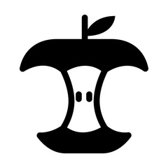 Apple core icon vector illustration graphic design