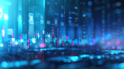 Abstract Digital Stock Market Data Visualization