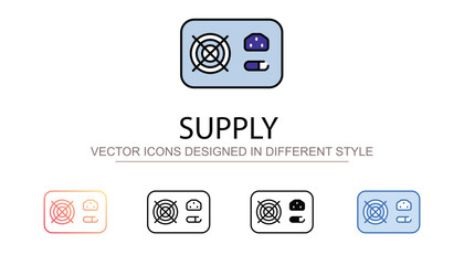 Supply icon design with white background stock illustration